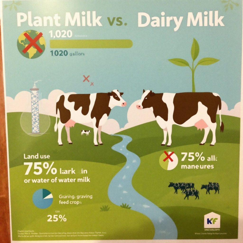 comparative-environmental-impact-of-plant-milk-versus-dairy-milk,-highlighting-sustainability