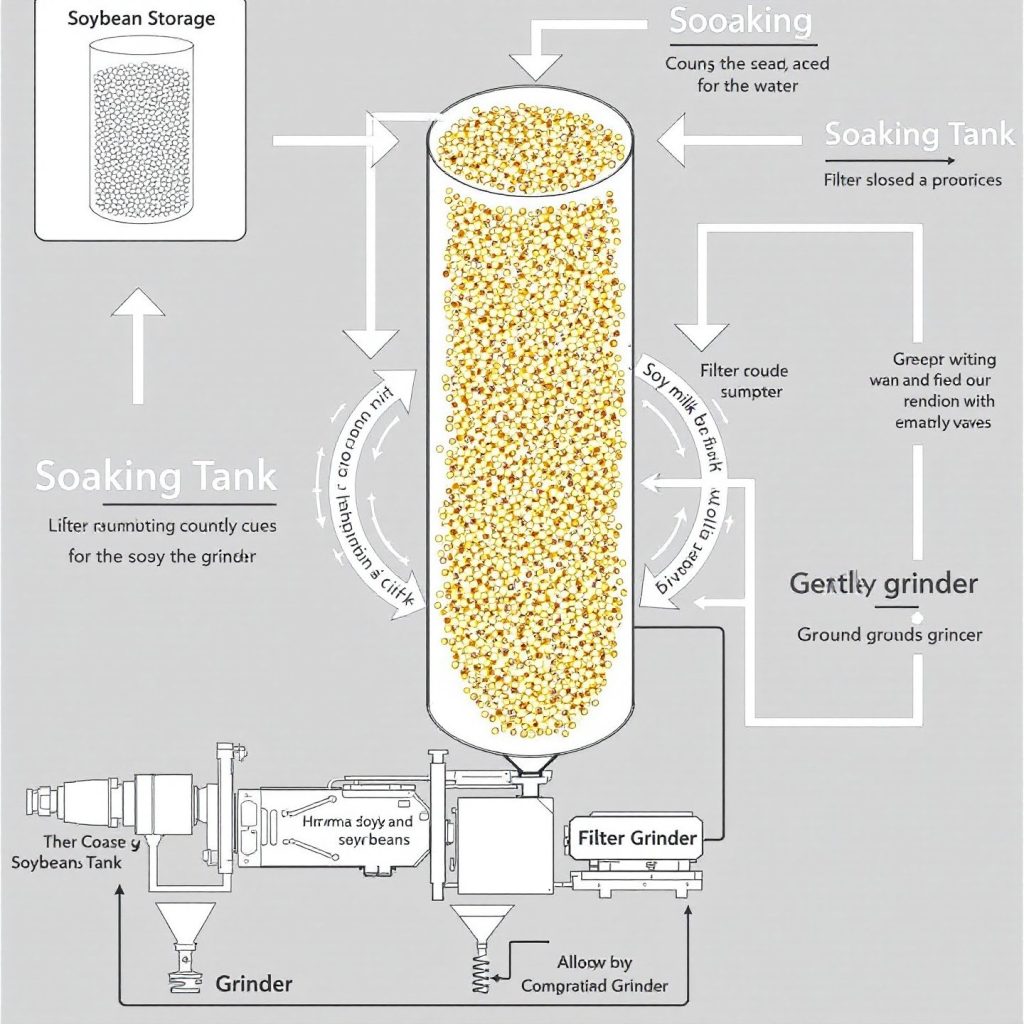 diagram-of-the-commercial-soy-milk-making-process