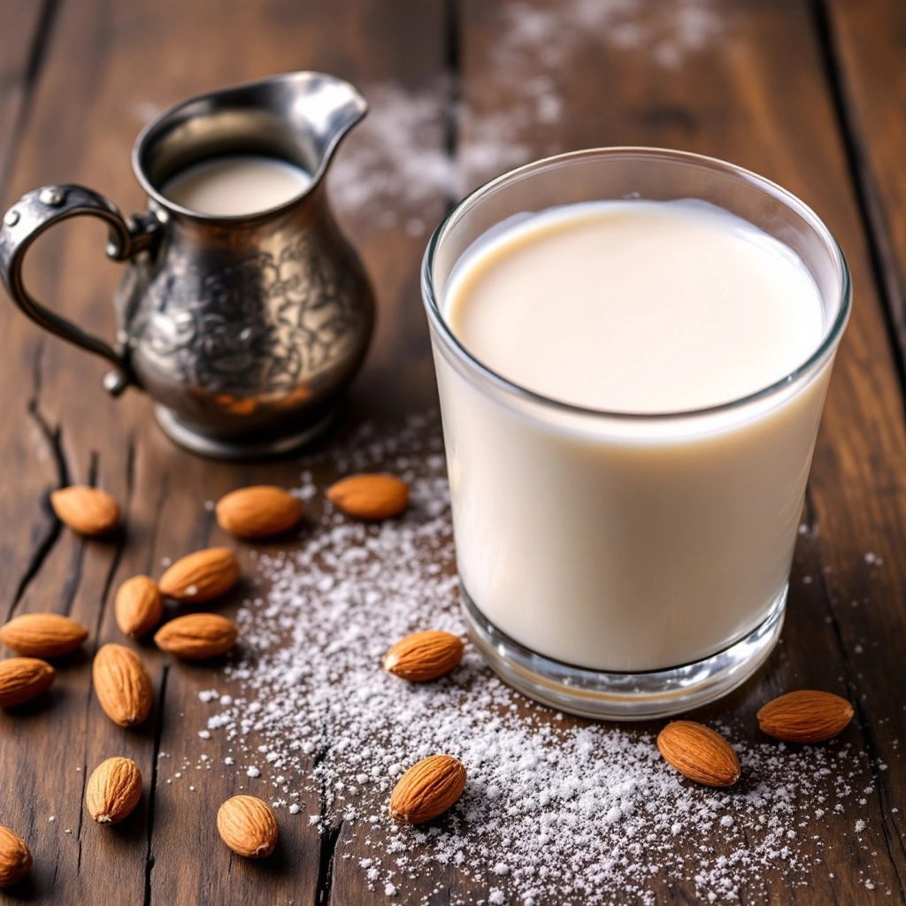 homemade-almond-milk-offers-a-nutritious,-low-calorie-alternative-to-dairy