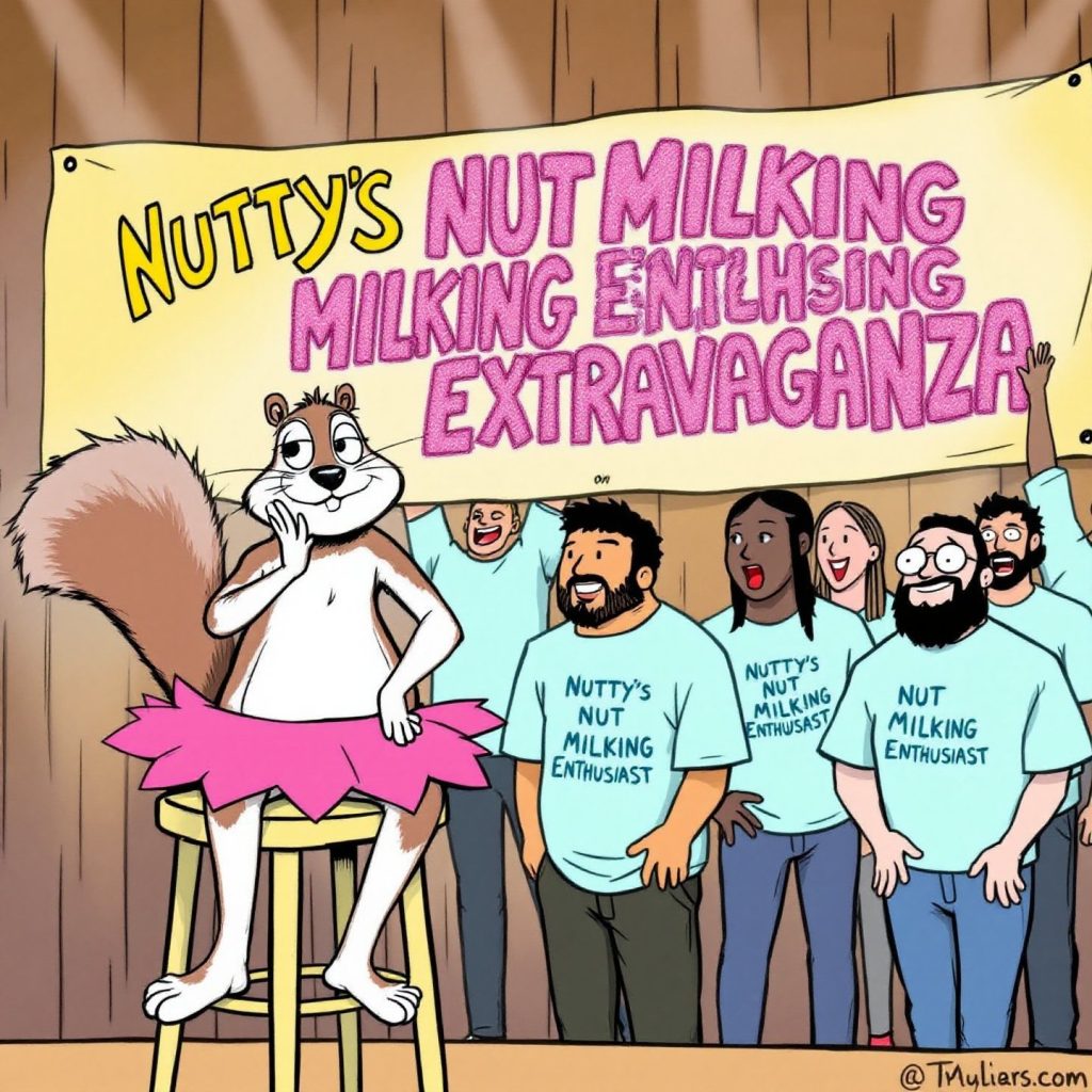 humorous-depiction-of-a-viral-nut-milking-video,-highlighting-the-cultural-phenomenon