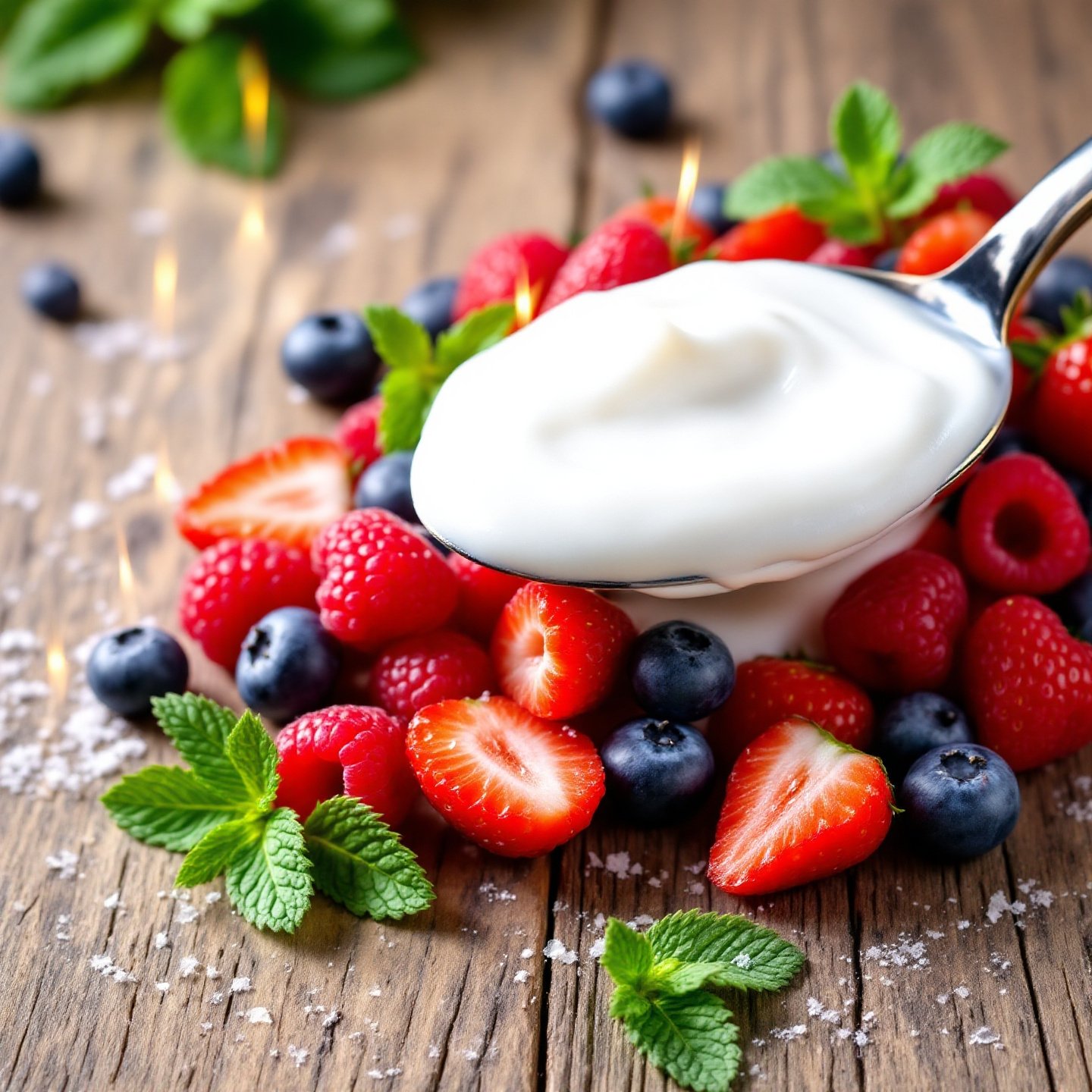 a-spoonful-of-creamy-soy-yogurt-topped-with-fresh-berries