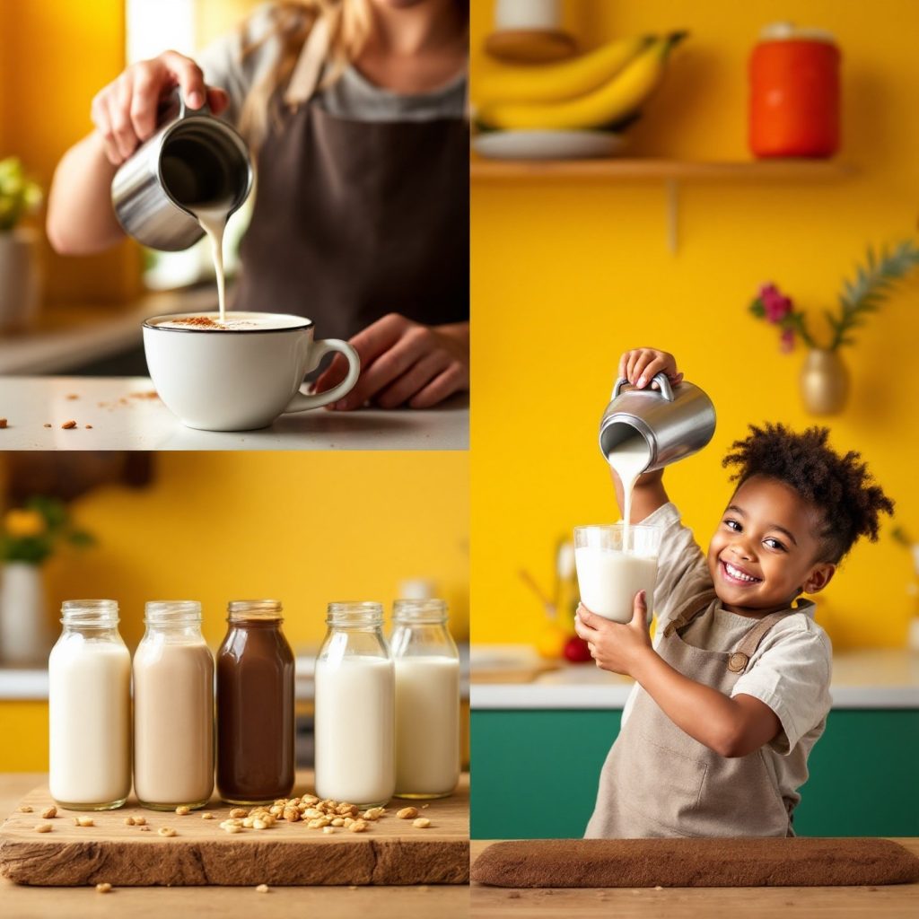 milk-alternatives-in-coffee,-cereal,-and-baking